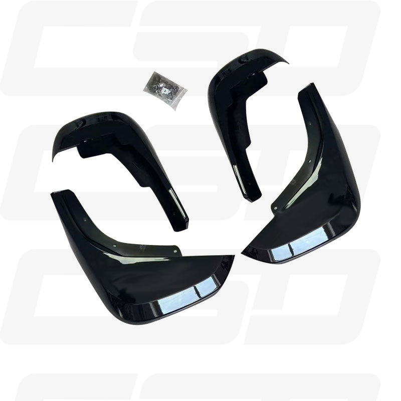 LAND ROVER DEFENDER L663 110 & 90 GLOSS BLACK MUD FLAPS (2020+)