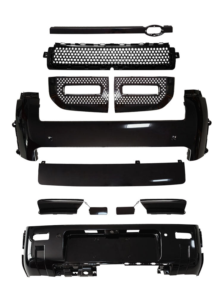 LAND ROVER DEFENDER L663 110 & 90 FRONT AND REAR GLOSS BLACK MIDDLE TRIM PACK (2020+)