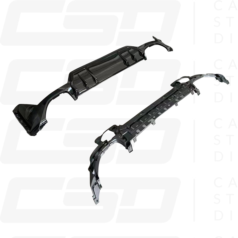 BMW G20 & G21 3 SERIES LCI 340I GLOSS BLACK SQUARE EXHAUST REAR DIFFUSER (2022+)