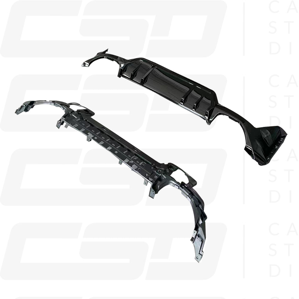 BMW G20 & G21 3 SERIES LCI 340I GLOSS BLACK SQUARE EXHAUST REAR DIFFUSER (2022+)