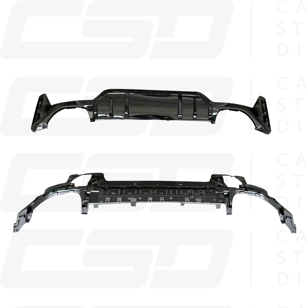 BMW G20 & G21 3 SERIES LCI 340I GLOSS BLACK SQUARE EXHAUST REAR DIFFUSER (2022+)