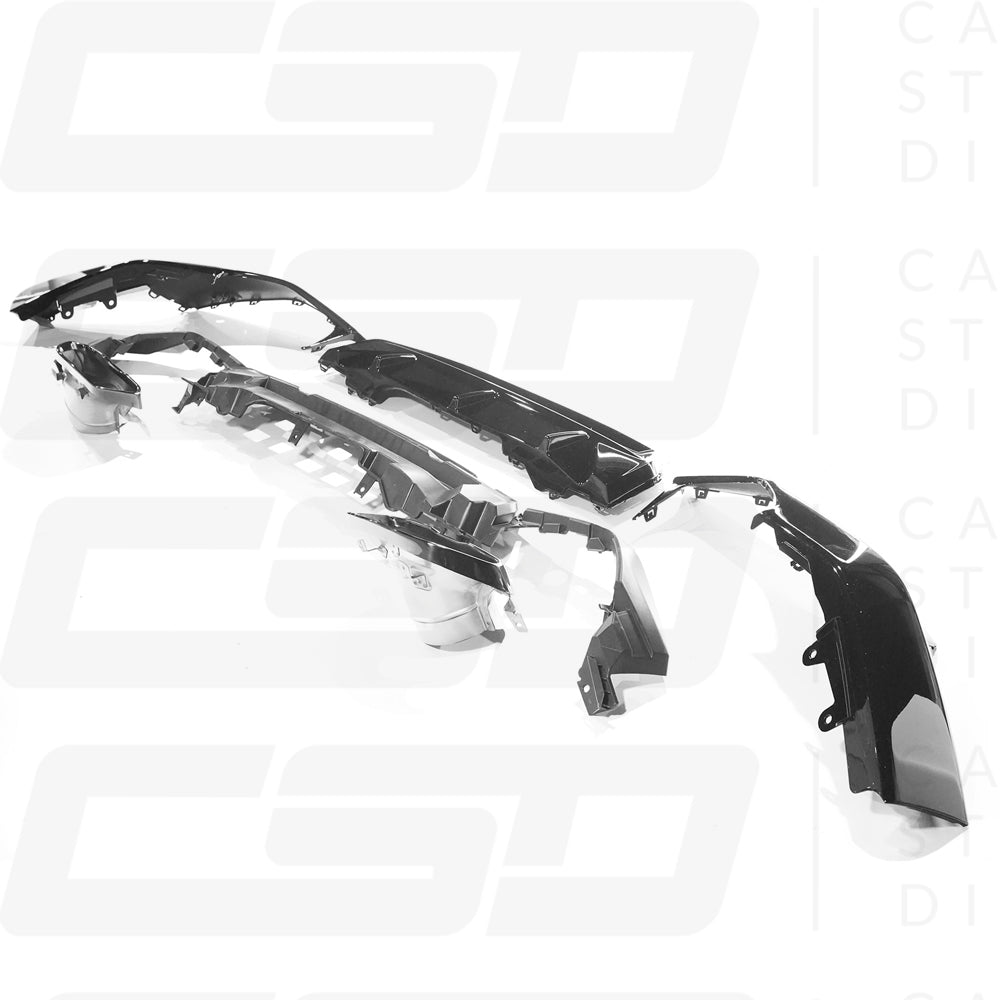 BMW G42 2 SERIES 240i STYLE GLOSS BLACK DIFFUSER WITH TIPS (2021+)