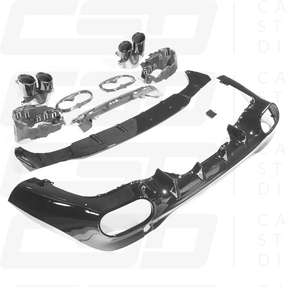 MERCEDES V177 A-CLASS GLOSS BLACK DIFFUSER & TIPS (2018+)