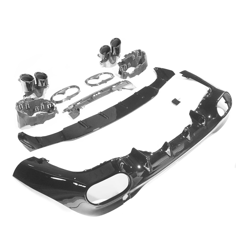 MERCEDES V177 A-CLASS GLOSS BLACK DIFFUSER & TIPS (2018+)