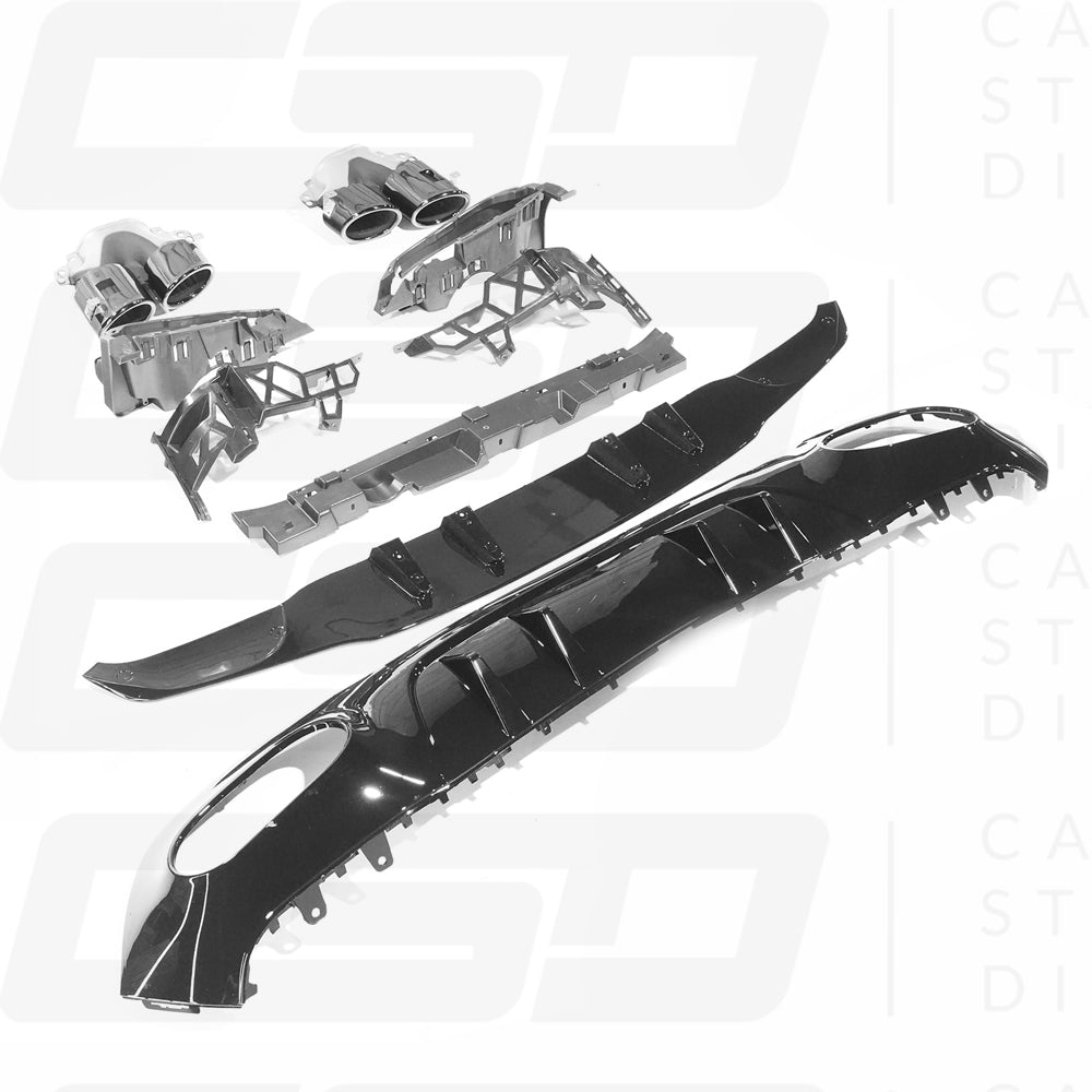 MERCEDES V177 A-CLASS GLOSS BLACK DIFFUSER & TIPS (2018+)