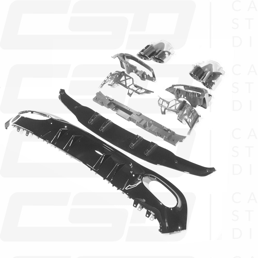 MERCEDES V177 A-CLASS GLOSS BLACK DIFFUSER & TIPS (2018+)