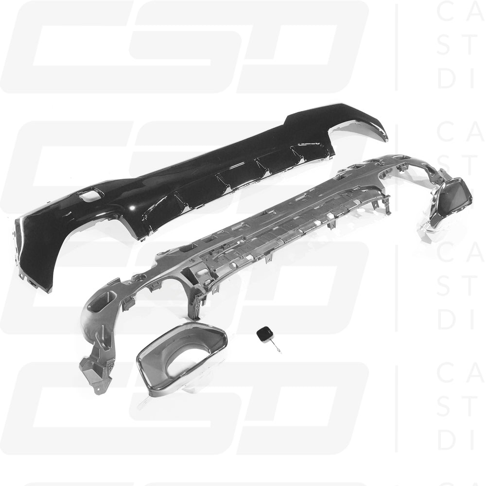 BMW G22/G23 4 SERIES MP STYLE GLOSS BLACK DIFFUSER AND TIPS (2018+)