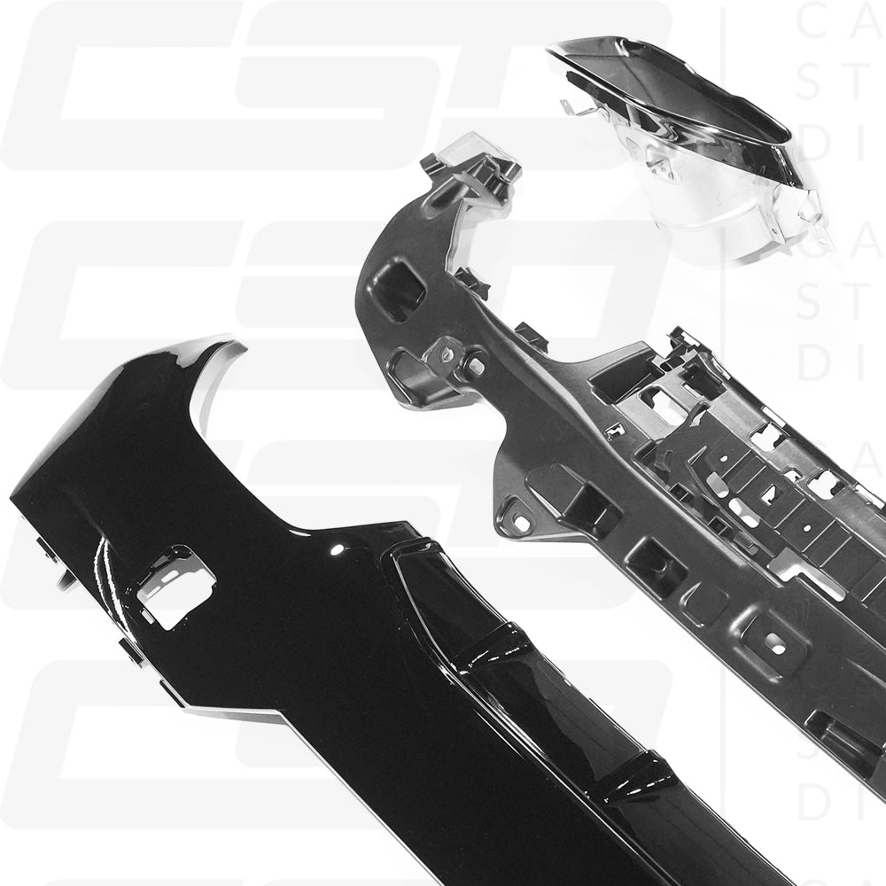 BMW G22/G23 4 SERIES MP STYLE GLOSS BLACK DIFFUSER AND TIPS (2018+)