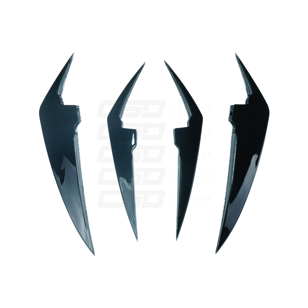 BMW 3 SERIES G20/G21 GLOSS BLACK FRONT BUMPER CANARDS (2022+)