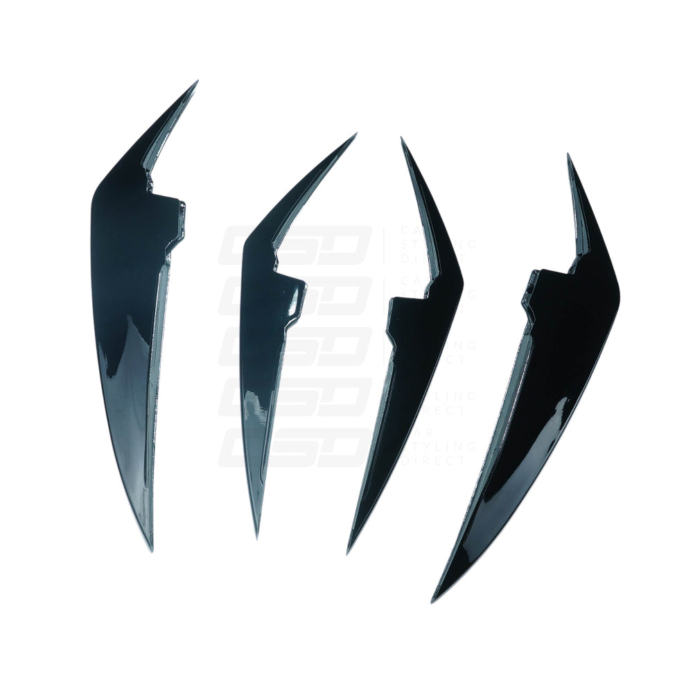 BMW 3 SERIES G20/G21 GLOSS BLACK FRONT BUMPER CANARDS (2022+)