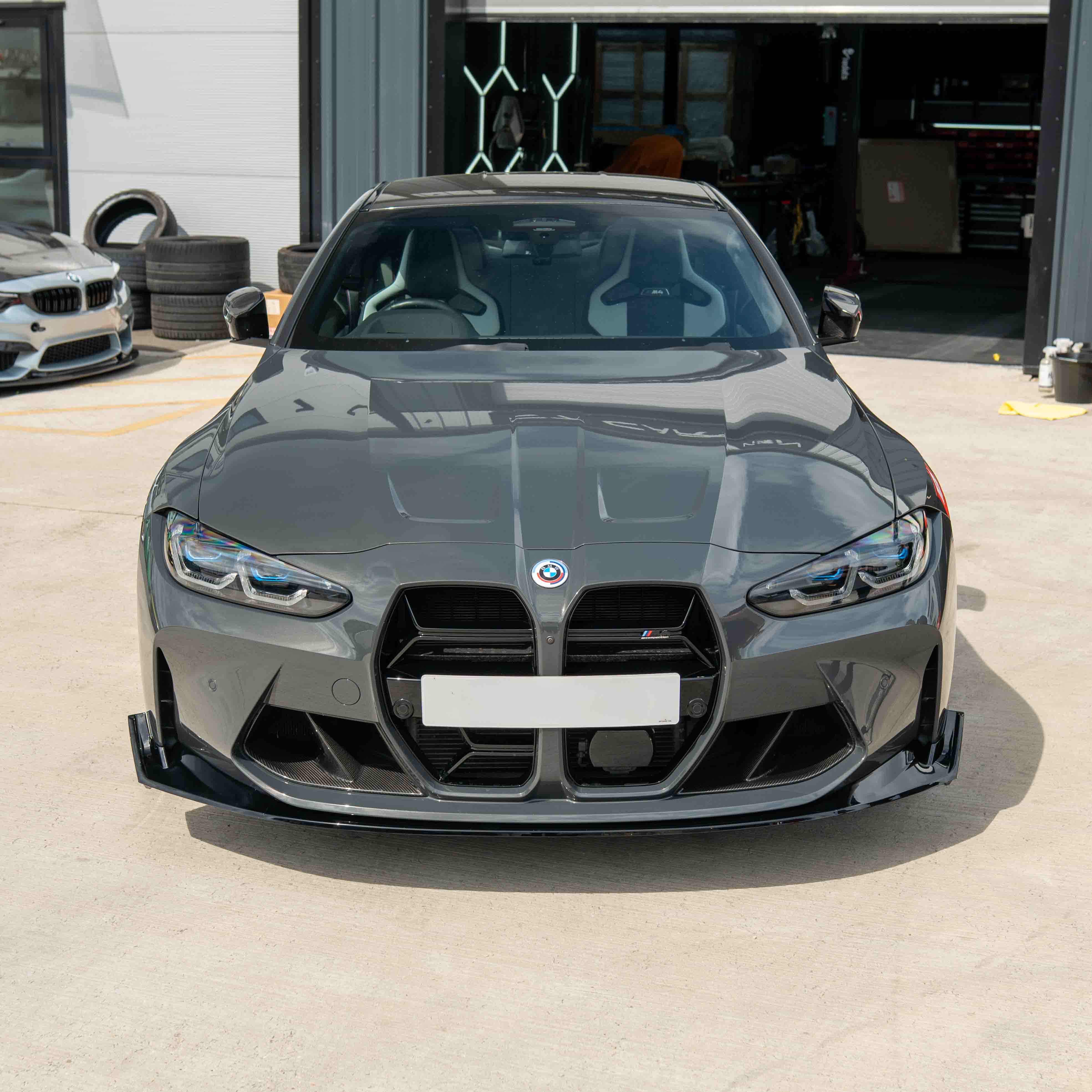 BMW M3 & M4 G80/G81/G82/G83 GLOSS BLACK SPLITTER CSL STYLE