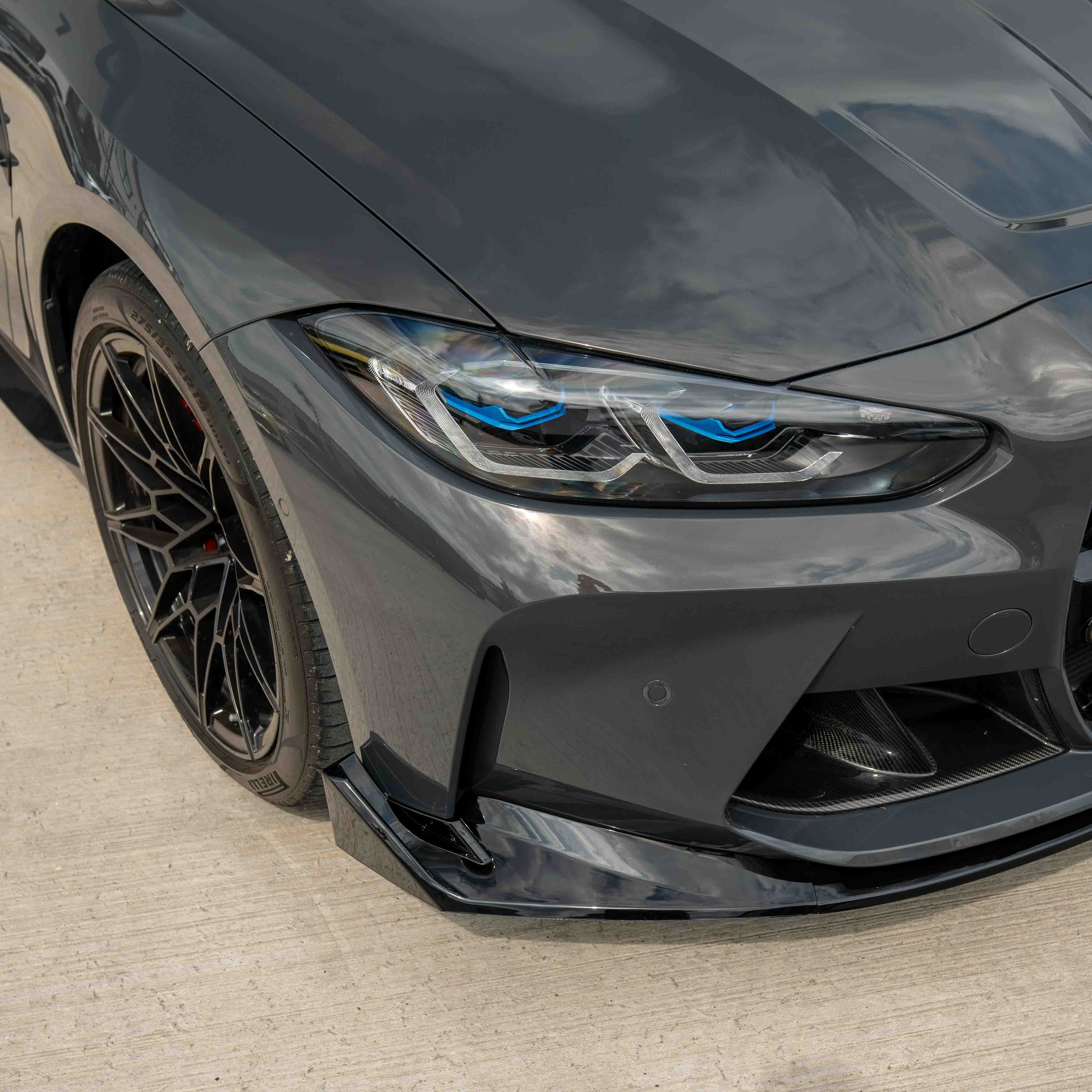 BMW M3 & M4 G80/G81/G82/G83 GLOSS BLACK SPLITTER CSL STYLE