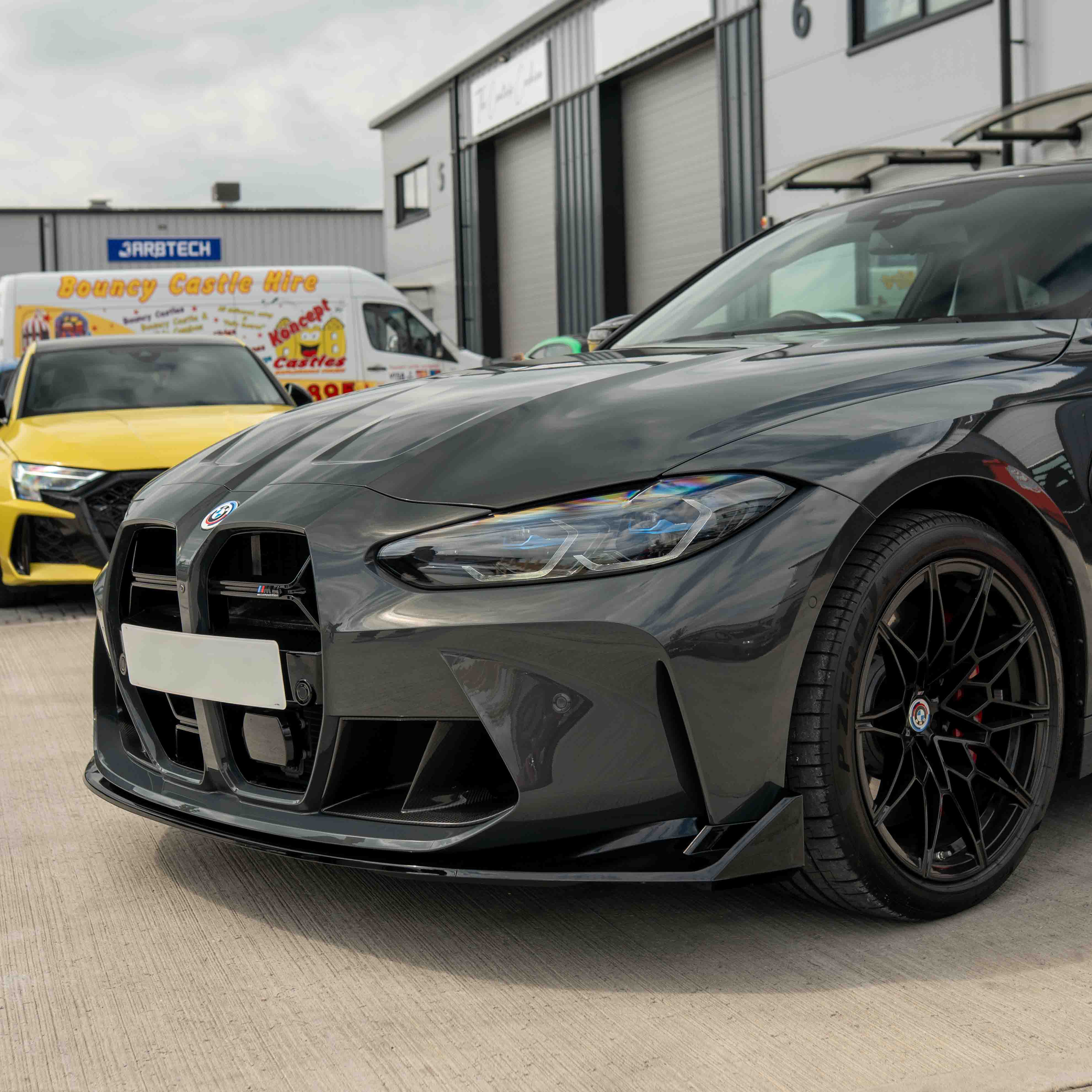 BMW M3 & M4 G80/G81/G82/G83 GLOSS BLACK SPLITTER CSL STYLE