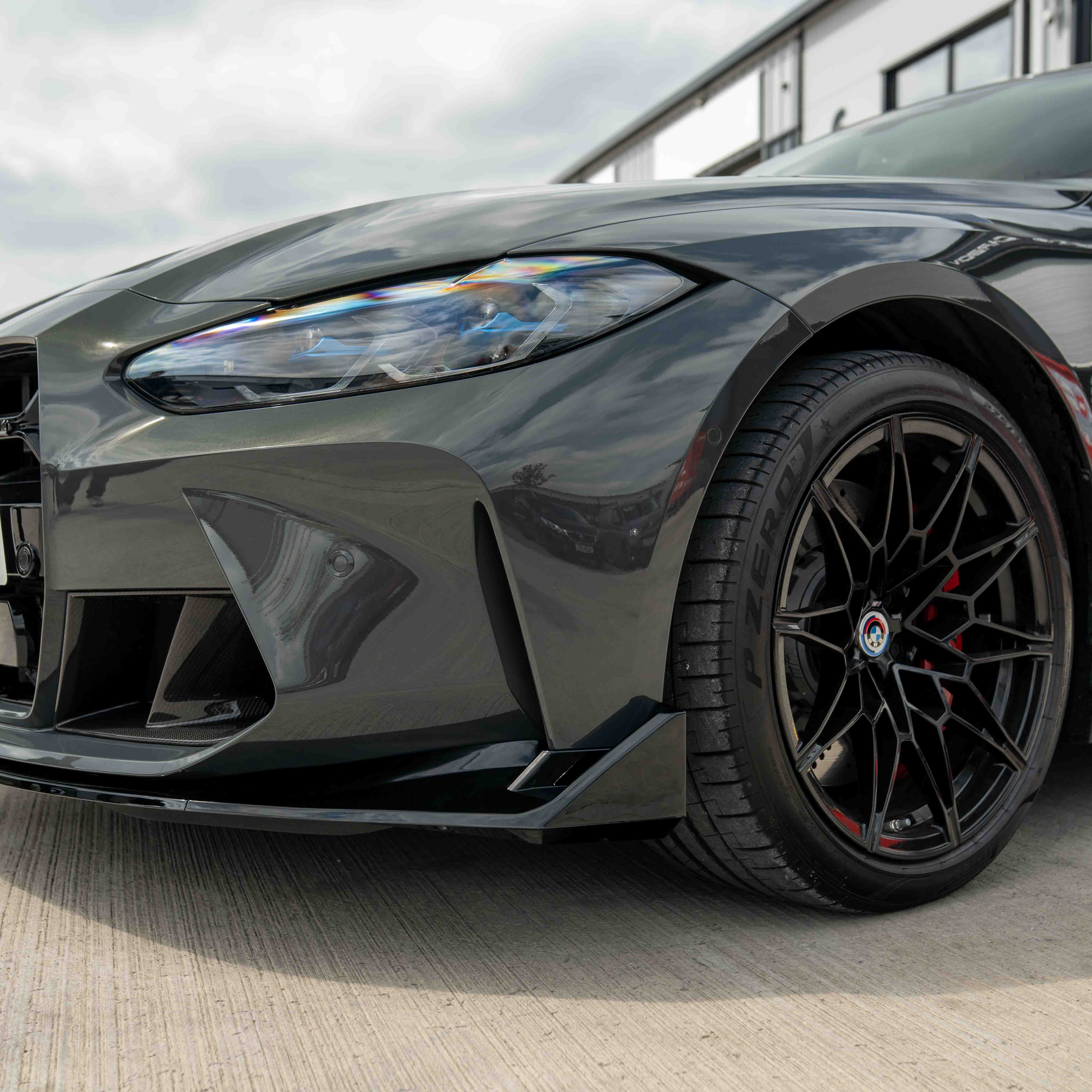 BMW M3 & M4 G80/G81/G82/G83 GLOSS BLACK SPLITTER CSL STYLE