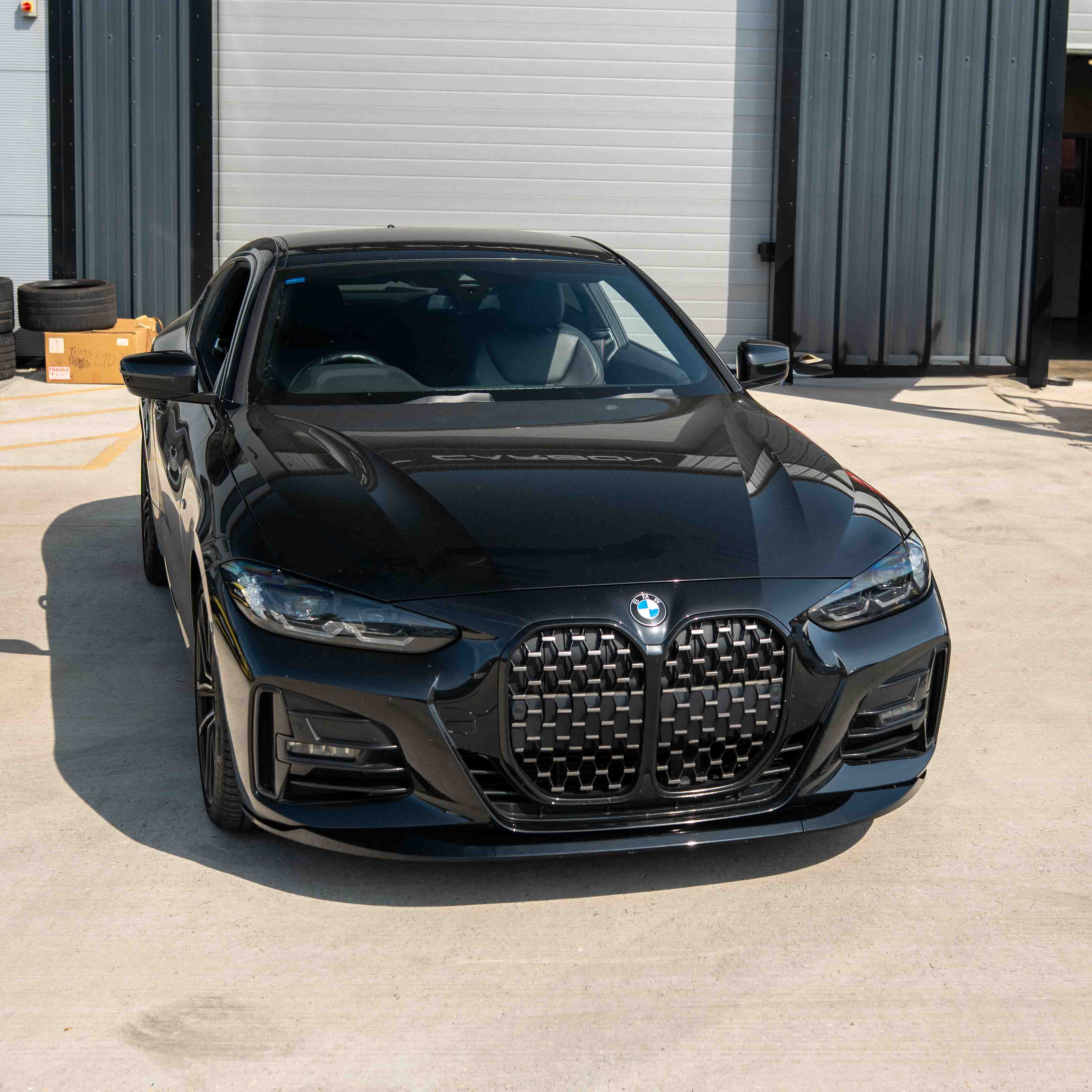 BMW G22 & G23 4 SERIES MP STYLE GLOSS BLACK SPLITTER (2020+)