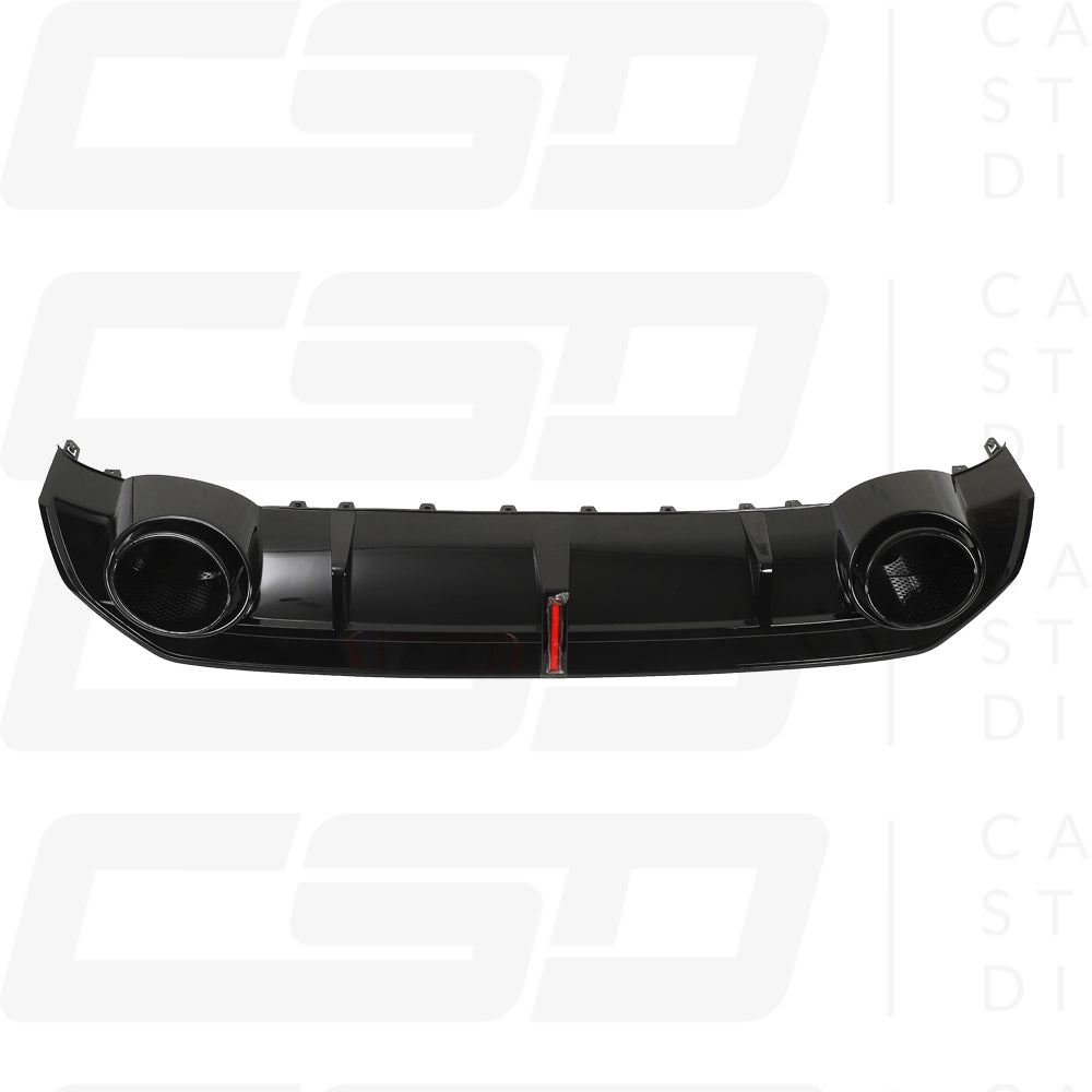 AUDI S3 & A3 8Y S-LINE GLOSS BLACK DIFFUSER WITH TIPS & LED LIGHT (2020+)