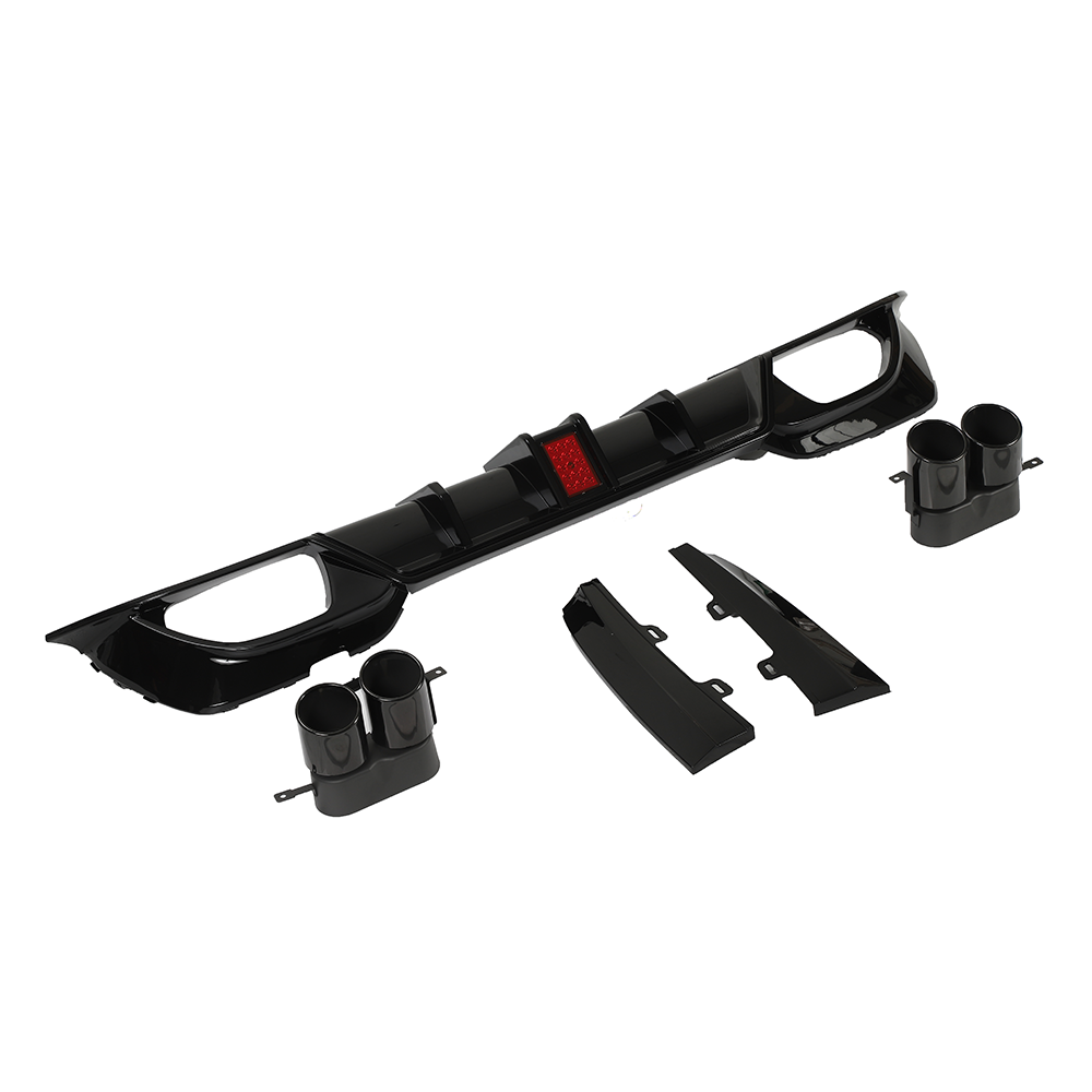 BMW G20 & G21 3 SERIES GLOSS LED BLACK DIFFUSER WITH TIPS (2019-2022)