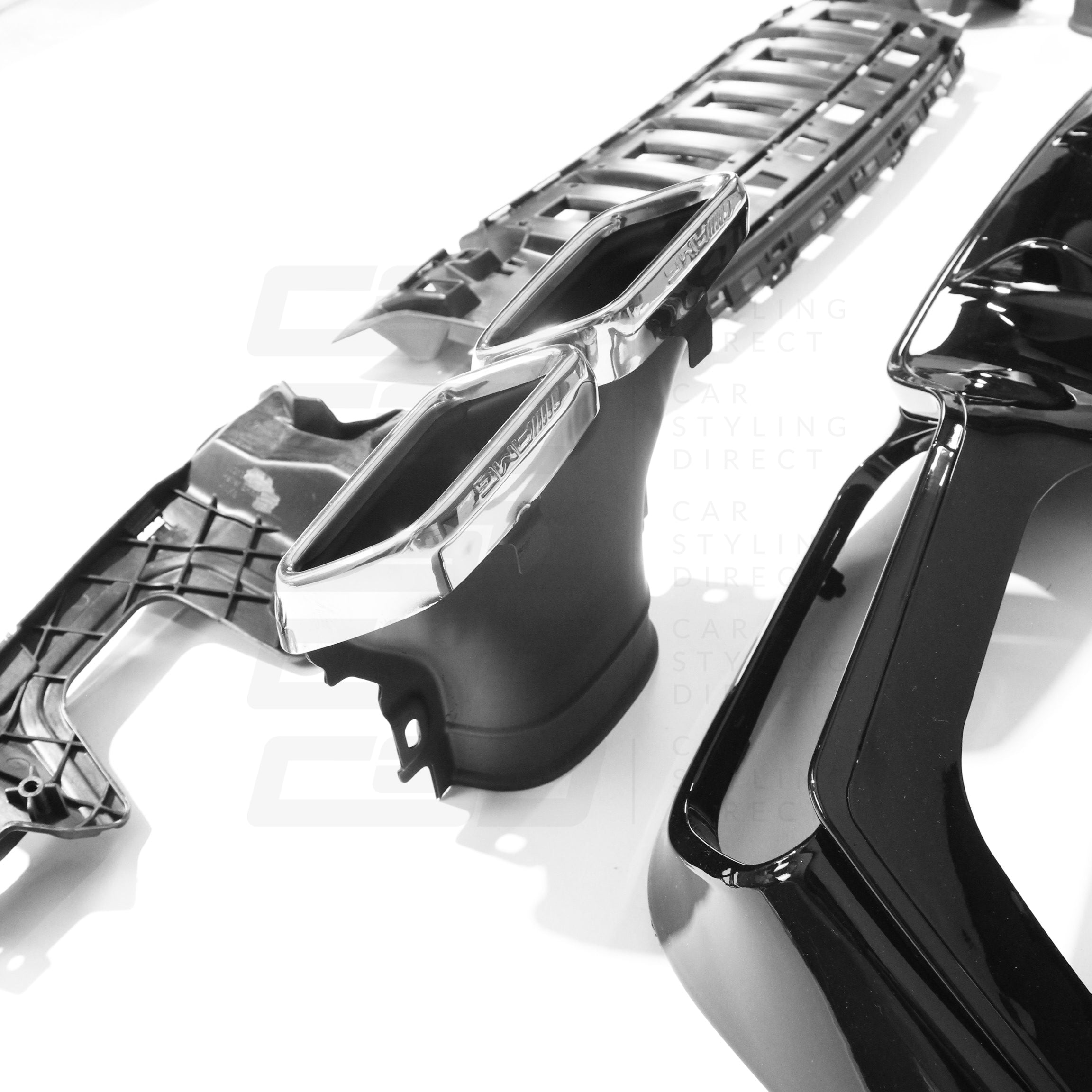 MERCEDES W213 E-CLASS GLOSS BLACK DIFFUSER & TIPS (2017-2020)