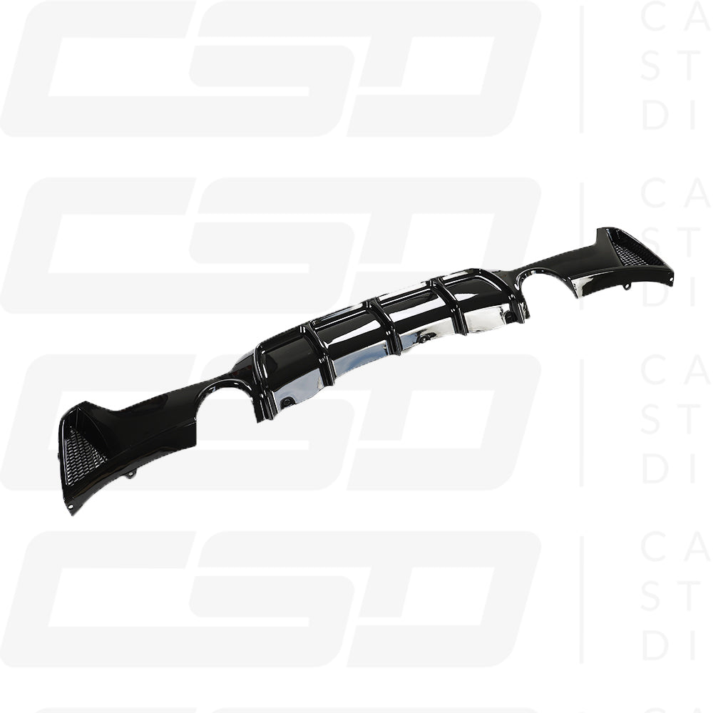 BMW F32/F33/F36 4 SERIES DUAL EXIT GLOSS BLACK DIFFUSER (2013-2020)