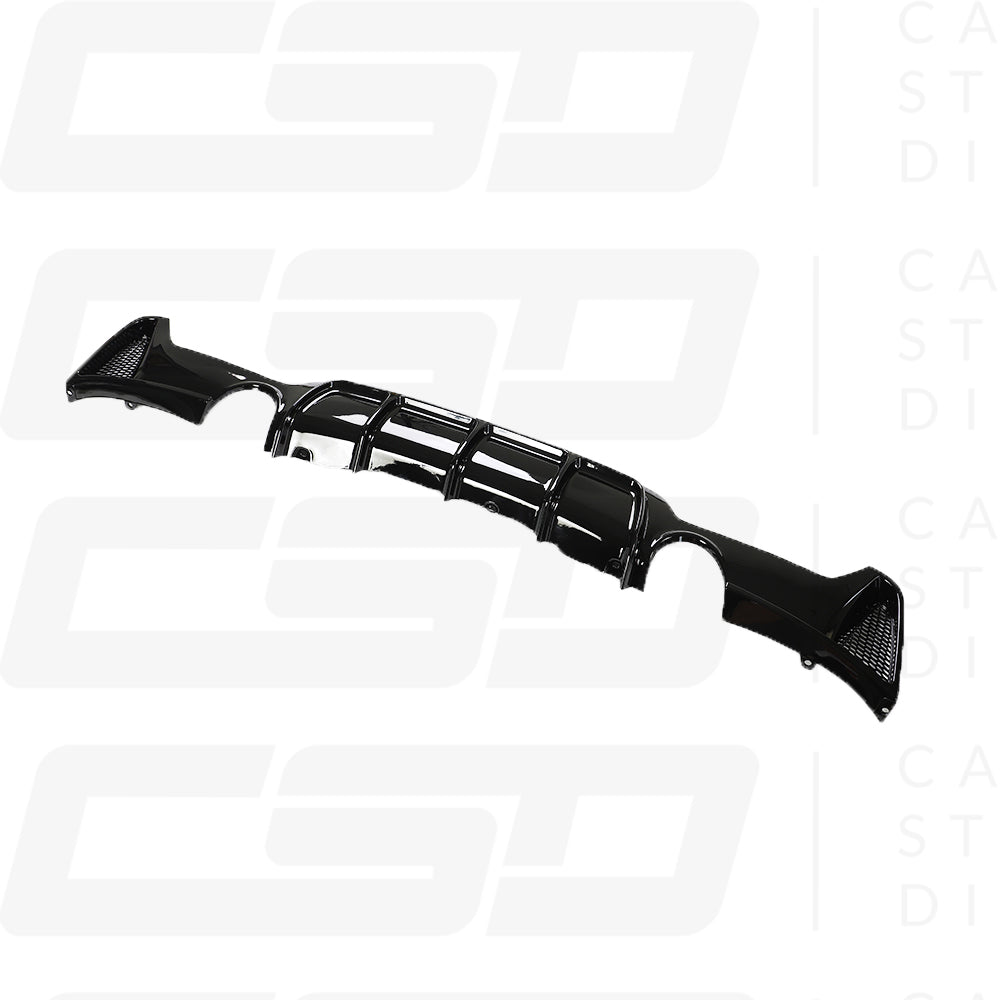 BMW F32/F33/F36 4 SERIES DUAL EXIT GLOSS BLACK DIFFUSER (2013-2020)
