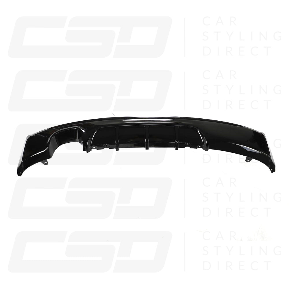 BMW F22 & F23 2 SERIES MP STYLE GLOSS BLACK TWIN EXHAUST DIFFUSER (2014-2020)