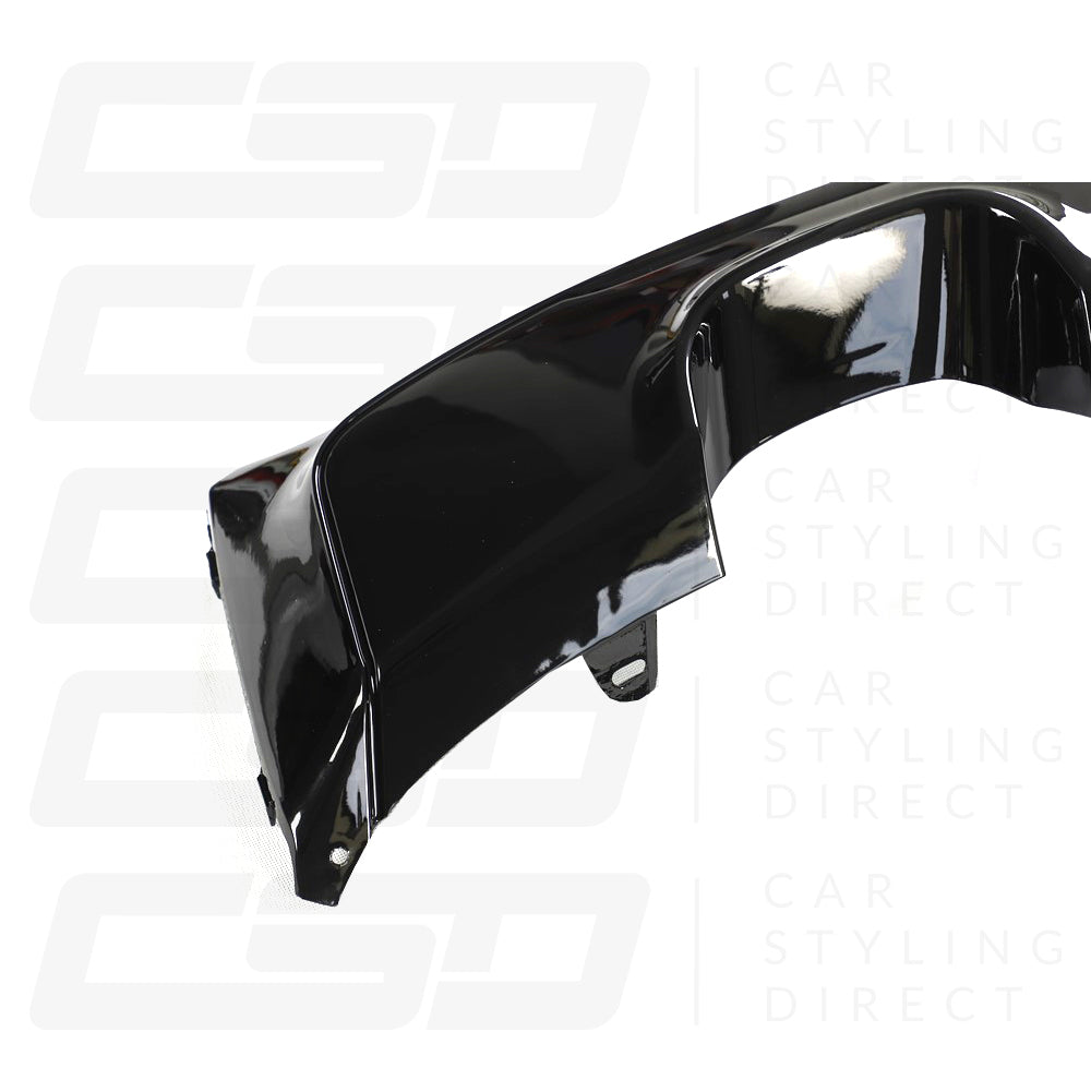 BMW F22 & F23 2 SERIES MP STYLE GLOSS BLACK TWIN EXHAUST DIFFUSER (2014-2020)