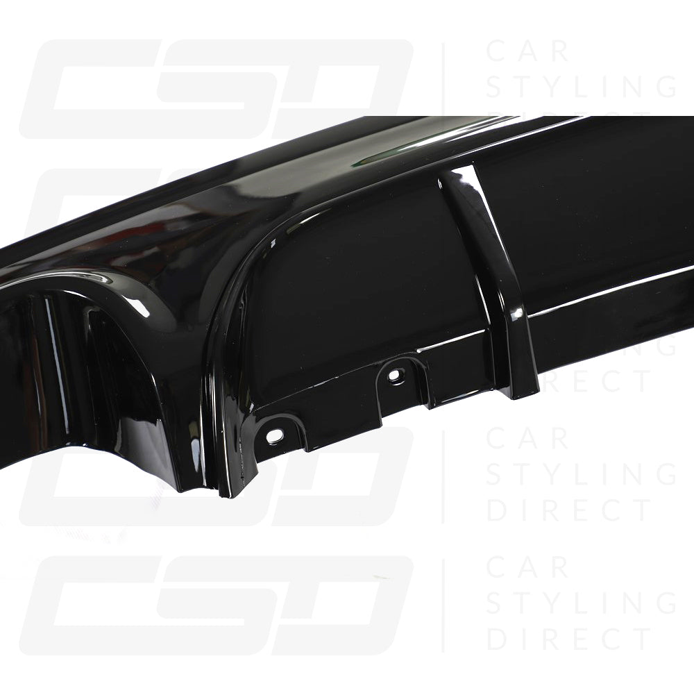 BMW F22 & F23 2 SERIES MP STYLE GLOSS BLACK TWIN EXHAUST DIFFUSER (2014-2020)