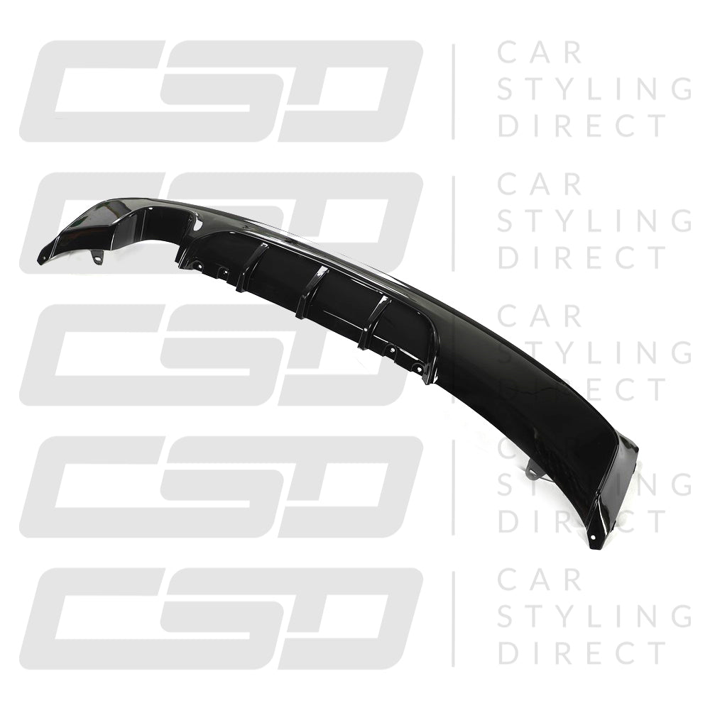 BMW F22 & F23 2 SERIES MP STYLE GLOSS BLACK TWIN EXHAUST DIFFUSER (2014-2020)