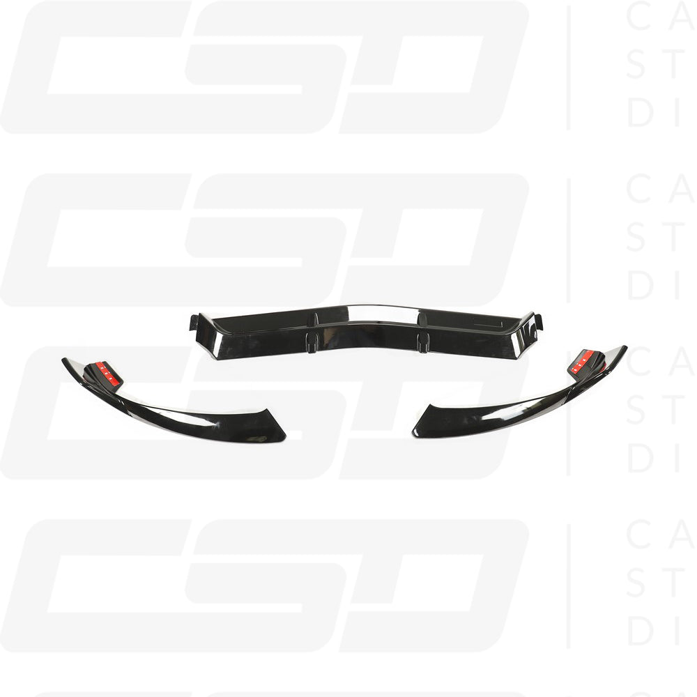 MERCEDES W205 C43 & C-CLASS COUPE PRE-FACELIFT GLOSS BLACK SPLITTER (2014-2018)