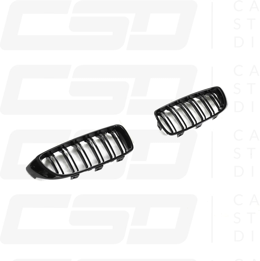 BMW F82/F83 M4 & F32 4 SERIES DOUBLE SLAT GLOSS BLACK GRILLES (2013-2020)