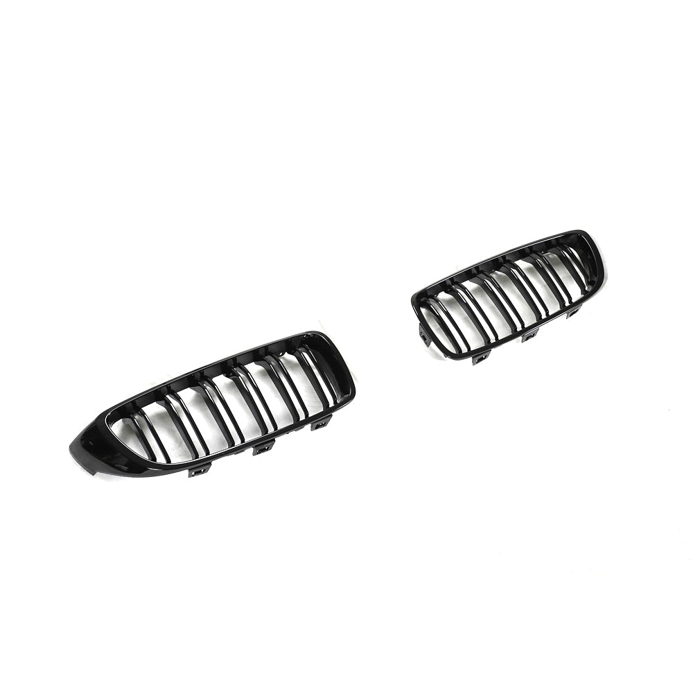 BMW F82/F83 M4 & F32 4 SERIES DOUBLE SLAT GLOSS BLACK GRILLES (2013-2020)