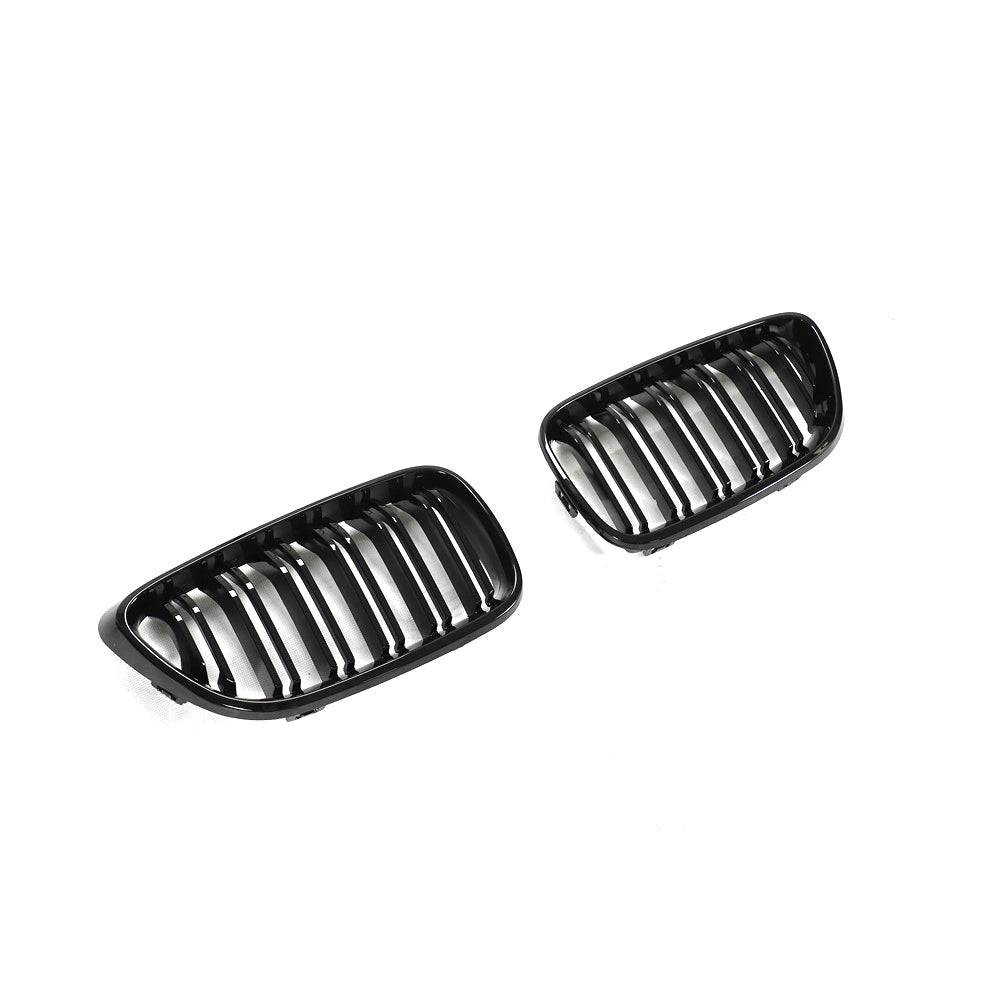 AutoTecknic Dual-Slats Gloss Black Front Grille Set - F22 2-Series | F87 M2