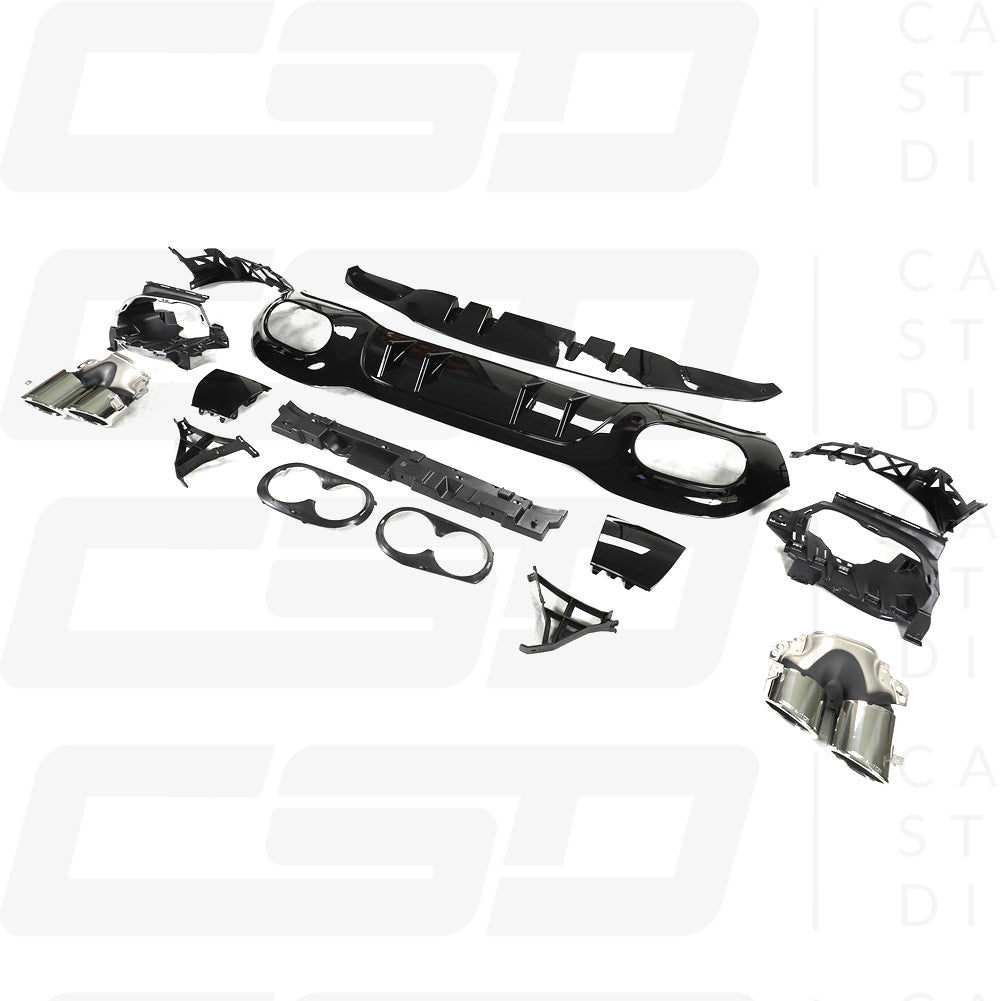 MERCEDES W177 A-CLASS GLOSS BLACK QUAD TIP DIFFUSER (2018+)