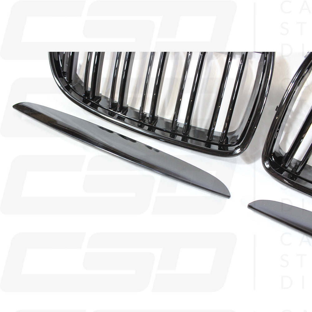 BMW E90 3 SERIES PRE-LCI DOUBLE SLAT BLACK GRILLES (2005-2008)