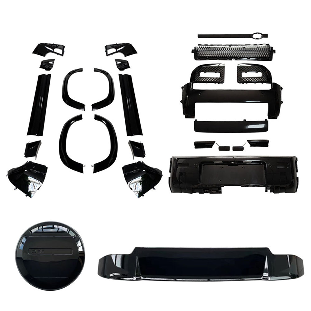 LAND ROVER DEFENDER L663 90 GLOSS BLACK FULL KIT