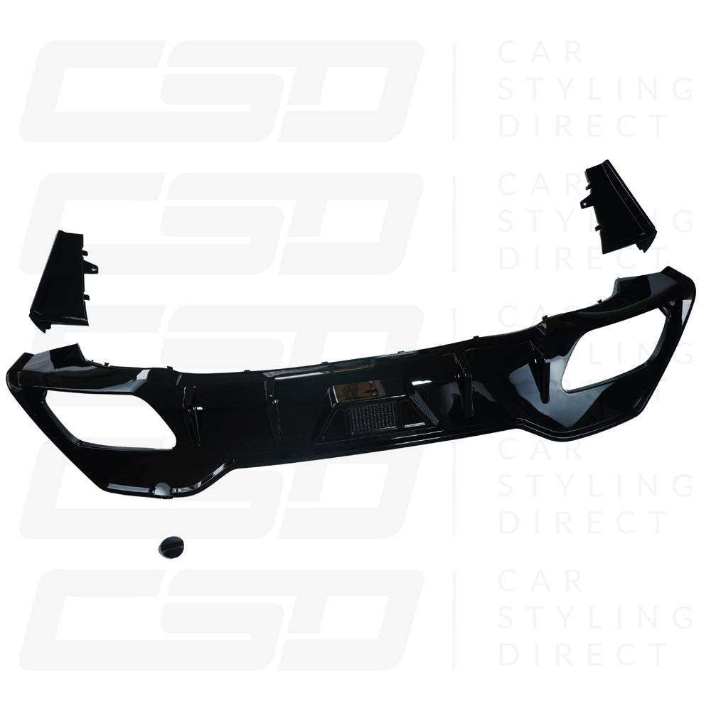 BMW 8 SERIES G14/G15 CONVERTIBLE/COUPE GLOSS BLACK DIFFUSER (2018+)
