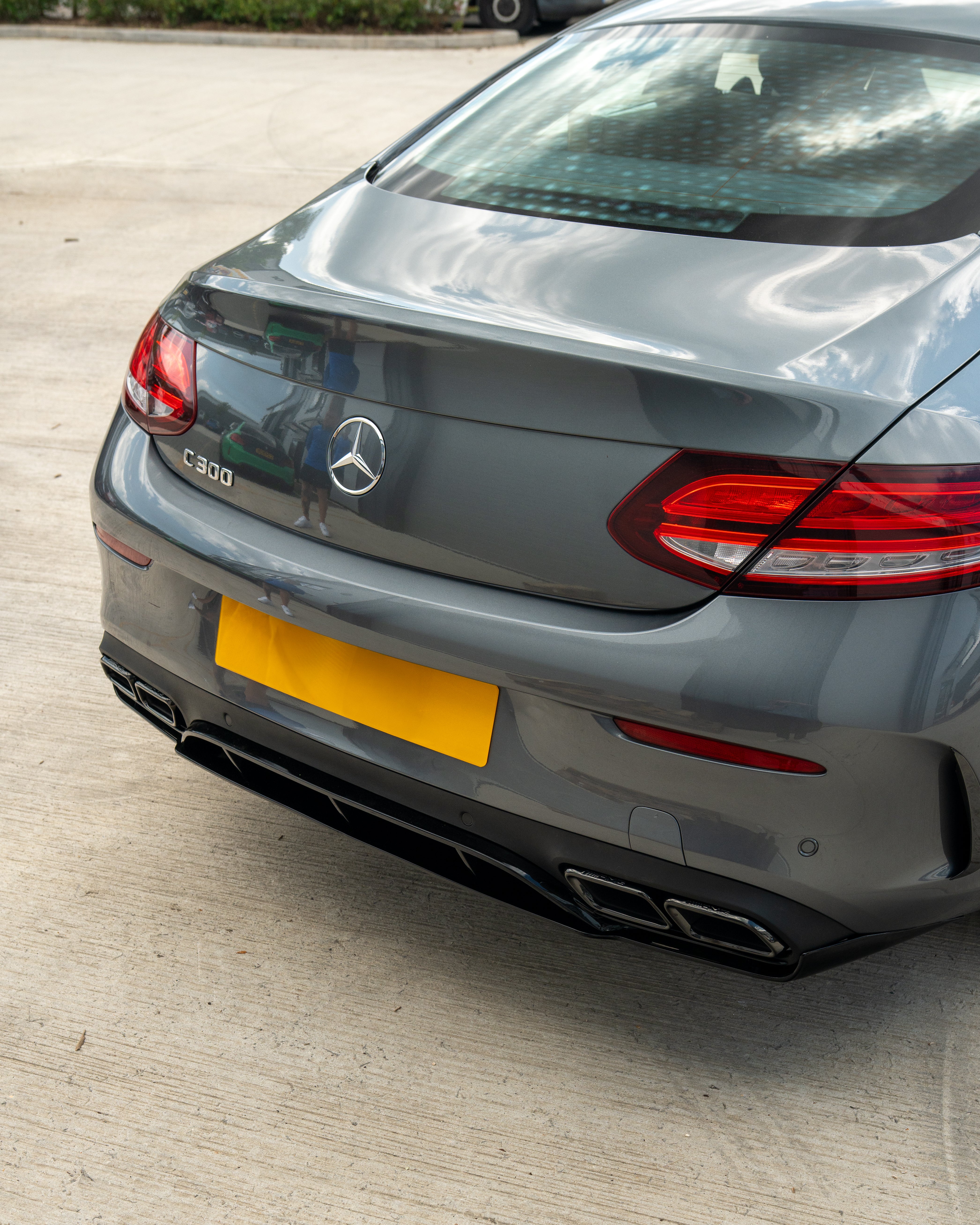W205 MERCEDES C-CLASS COUPE GLOSS BLACK DIFFUSER & TIPS (2015-2019)