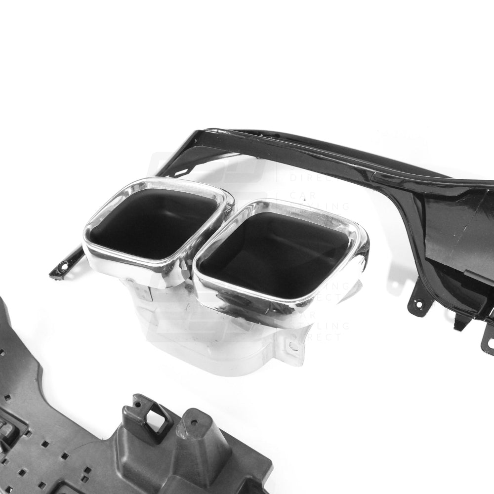 MERCEDES W205 C-CLASS COUPE GLOSS BLACK DIFFUSER & TIPS