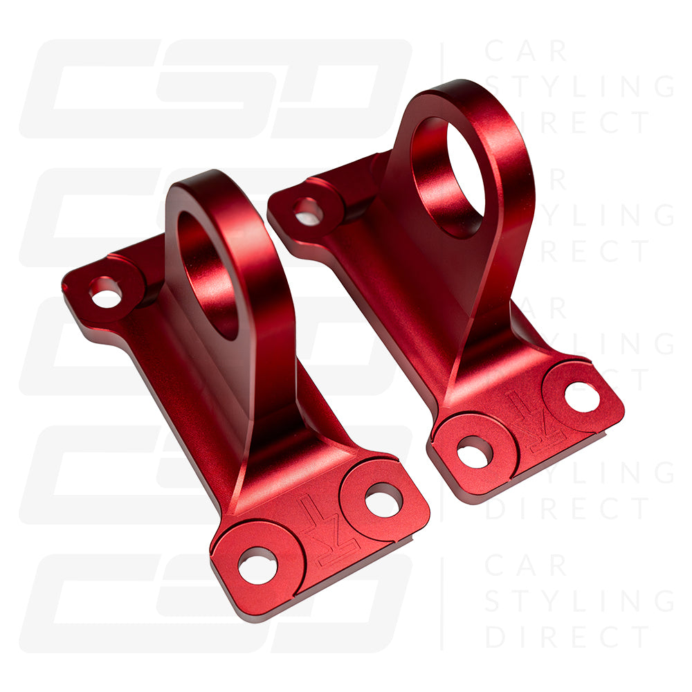 LAND ROVER DEFENDER L663 90/110/130 RED ALUMINIUM TOW HOOKS (2020+)