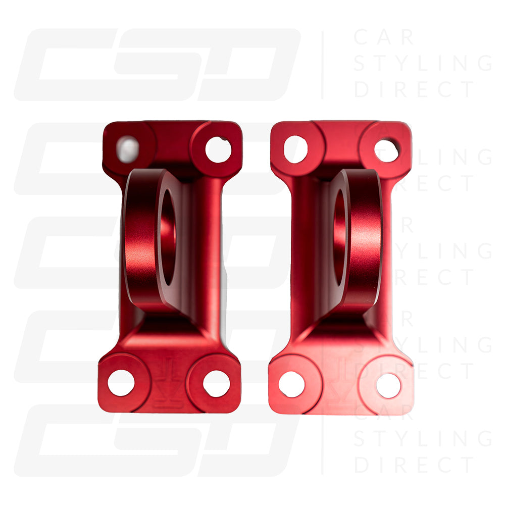 LAND ROVER DEFENDER L663 90/110/130 RED ALUMINIUM TOW HOOKS (2020+)